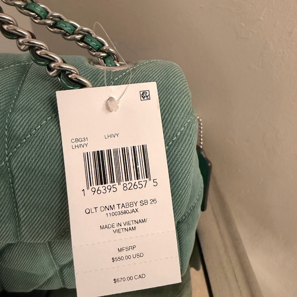 Tabby 26 Denim Quilting Crossbody Bag - Picture 8 of 8